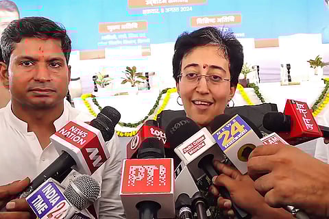 Atishi addresses media